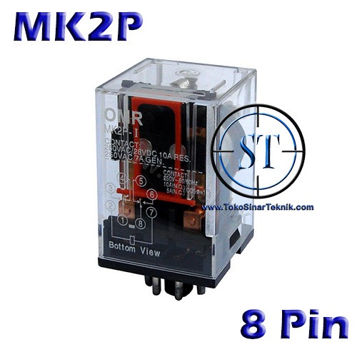 Relay Omron - OMR MK2P MK2P-I 220VAC 8 Pin 8 Kaki 8P Bulat 10A General Purpose Relay