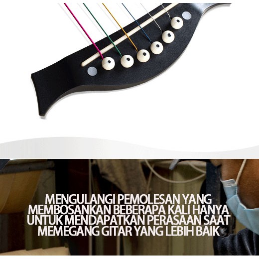 BLUE SKY Gitar akustik tingkat pemula cocok untuk pemula untuk berlatih 38 inci