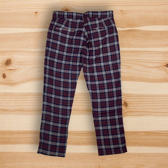 CELANA PANJANG TARTAN PANTS PLAID PANTS THE ORIGINAL OUTFIT RED