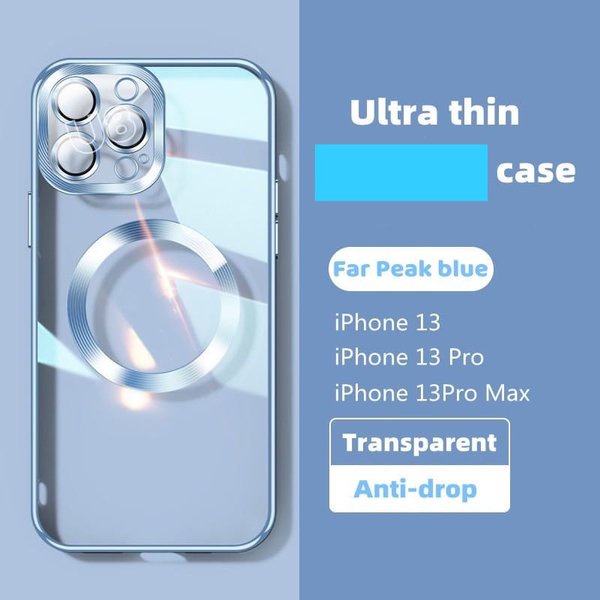 Soft Case Clear Electroplating iPhone X / XS / 11 / 11 Pro Max / 12 Pro Max / 13 Pro Max Ring Hole Logo TPU Protect Cam