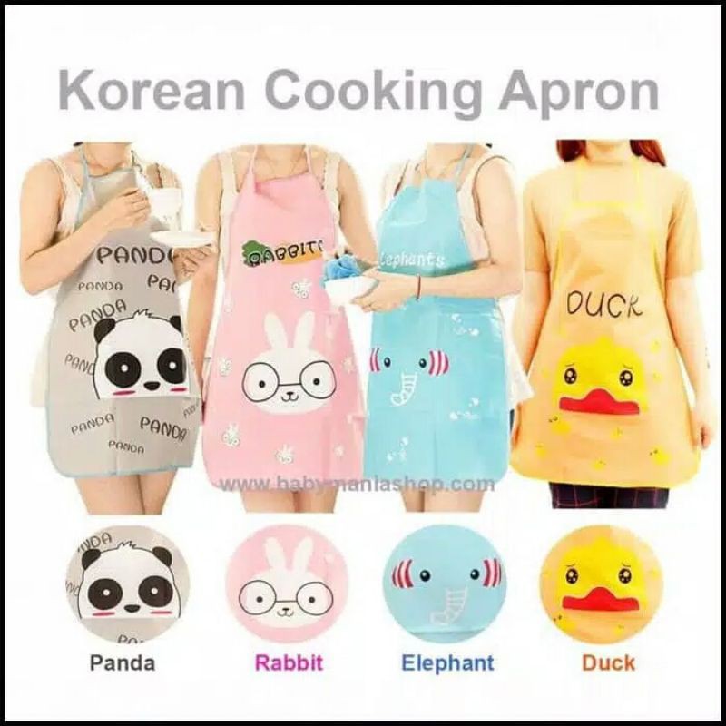 Apron Waterproof / Celemek Masak Anti Air / Celemek Karakter