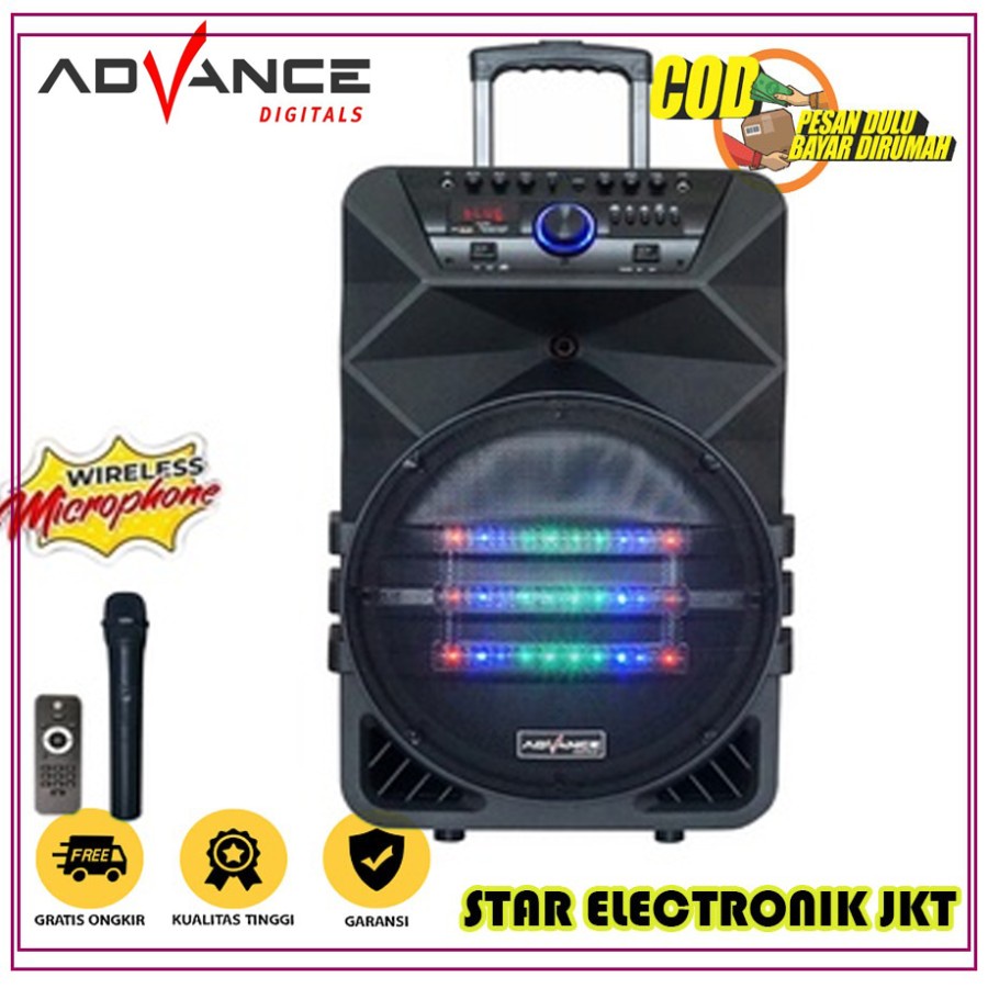 Speaker Aktif ADVANCE K 1512 15 inch/ Speaker Meeting Portable Bluetooth Free 2 Mic Wireless