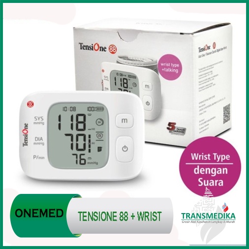 Onemed TensiOne 88 Wrist Digital / Tensi One 88 Voice Tensimeter Tekanan Darah Pergelangan Tangan / 