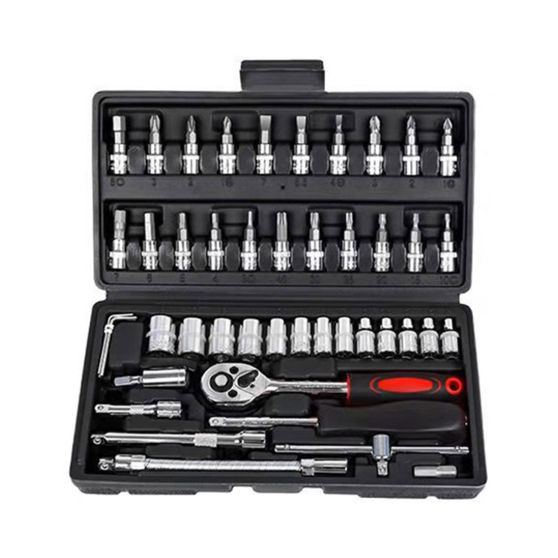 Zzz 46Pcs / Set Kunci Pas Ratchet 1 / 4 &quot;Quick Release