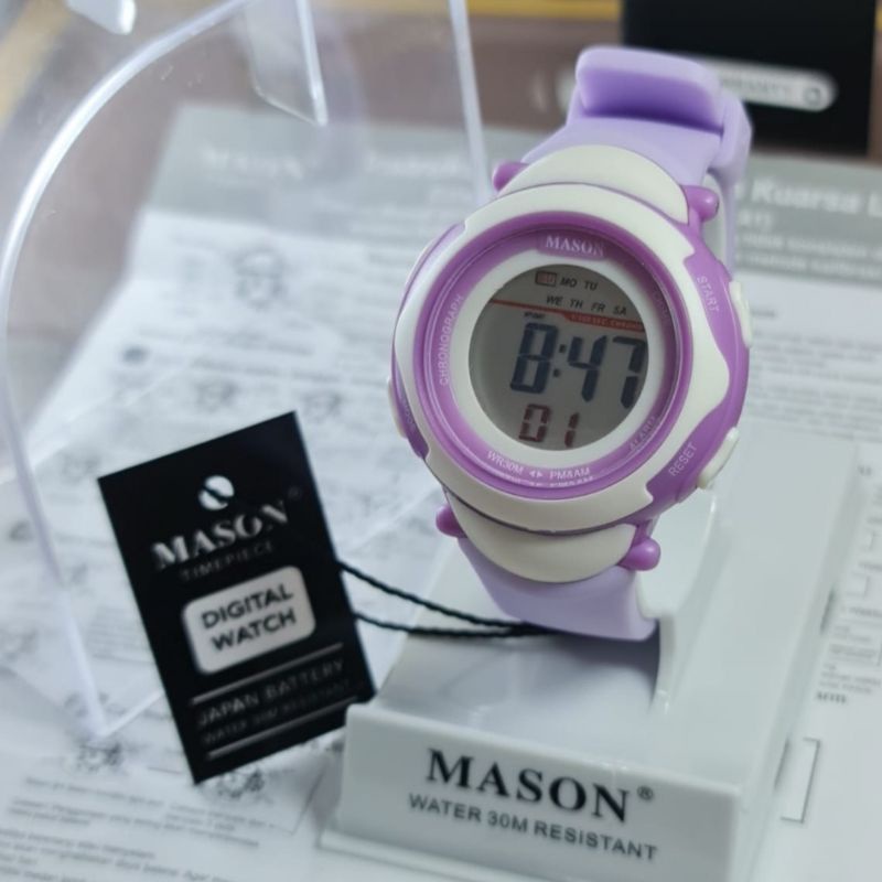 Jam Tangan Anak Digital Mason MDB 7009 Rubber Original