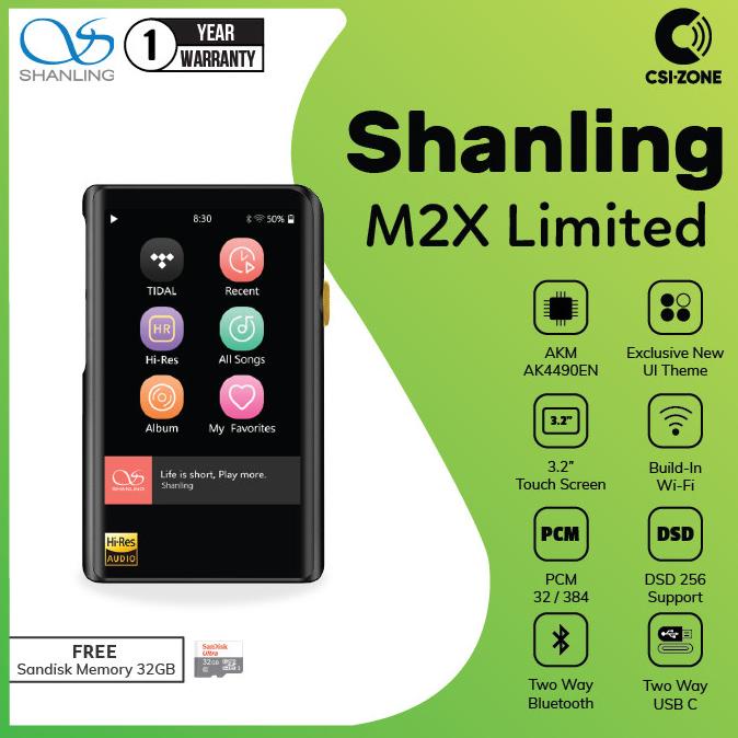 Jual Shanling M2X HiRes Portable Digital Audio Player Mp3 Player Bluetooth Shopee Indonesia