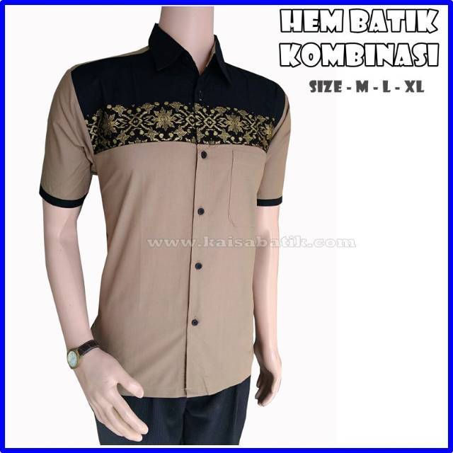 Model Baju Batik Cowok Kombinasi Model Baju Terbaru 2019