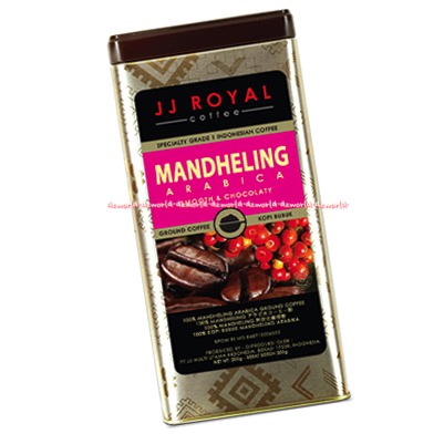 JJ Royal Mandheling Ground Coffe 200g Kopi Bubuk Murni Kemasan Kaleng Jjroyal Sumatera Mandaheling Mandeling