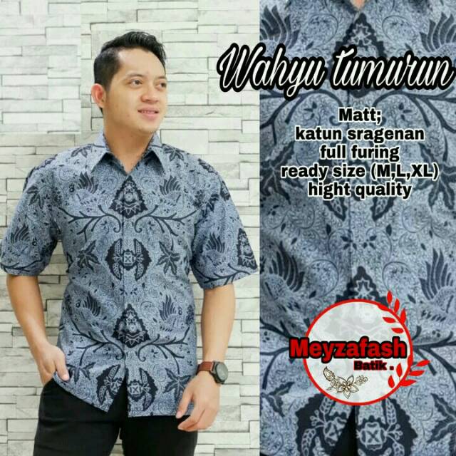 WAHYU TUMURUN.Kemeja Batik Pria Modern