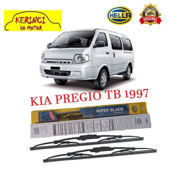 WIPER KIA PREGIO TB 1997 HELLA PREMIUM 21&quot; &amp; 18&quot; SEPASANG WIPER KIA