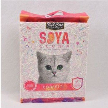 Pasir Soya Clump Confetti 7liter~pasir kucing Soya murah