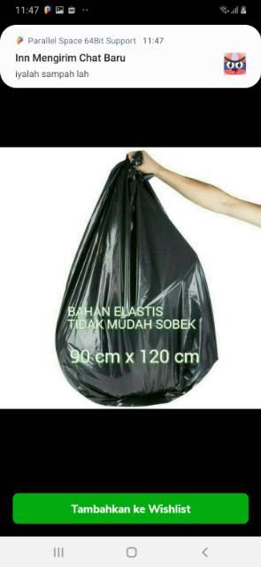 PLASTIK SAMPAH 90CM x 120CM PER PAK BAHAN ELASTIS GROSIR TERMURAH