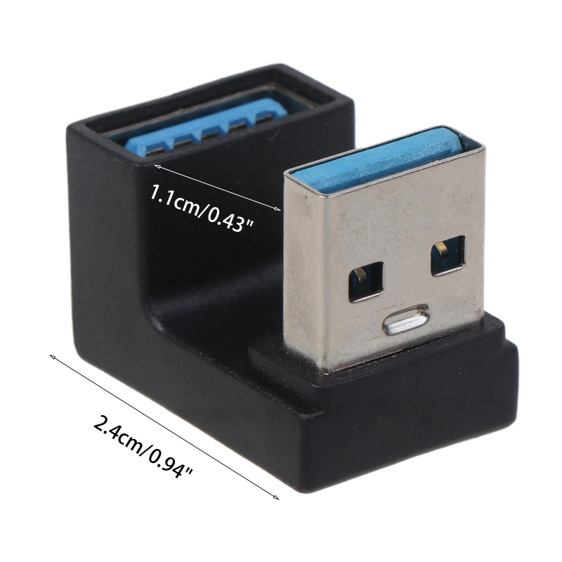 Vivi 180 Derajat Kualitas Tinggi° Kabel Adapter Converter USB 3.0 A Male Ke Female 180 Derajat Untuk Laptop / PC