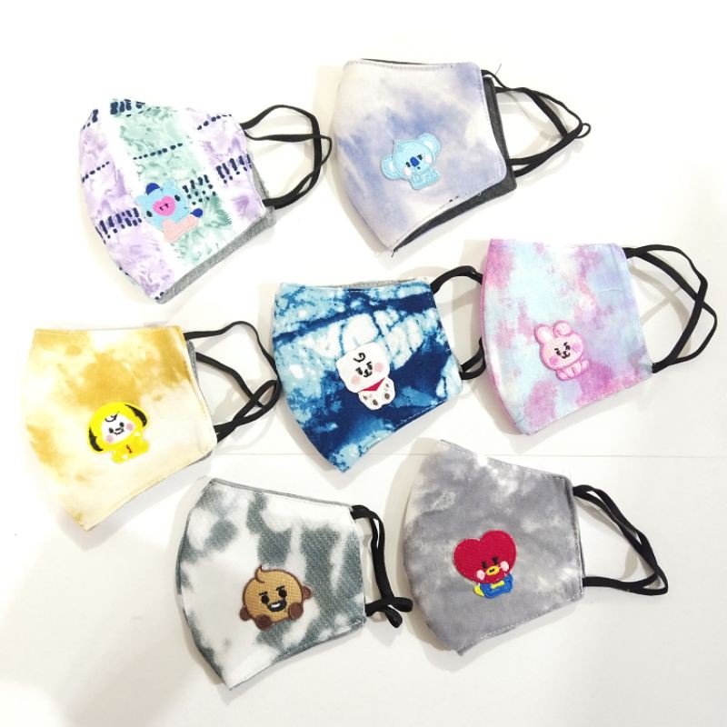 MASKER TIE DYE BTS BT21