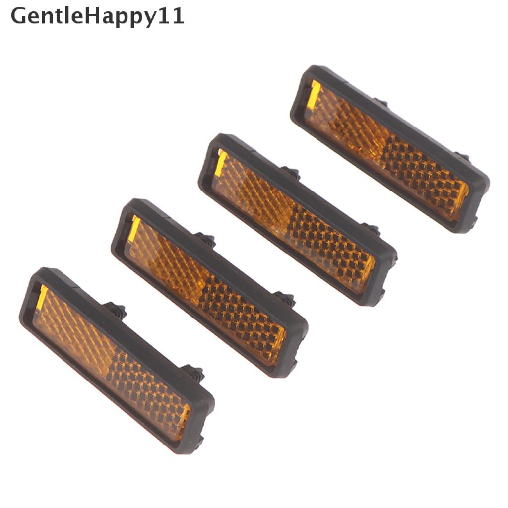 Gentlehappy 4pc Pedal Sepeda Reflektor Safety Night Cycling Reflektif Tahan Lama