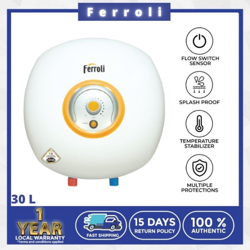 Water Heater Listrik Ferroli Original Model Bravo Kapasitas 30 Liter Pemanas Air PROMO TERMURAH