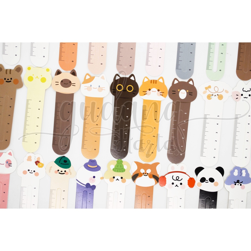 

Bookmarks Animal Ruler Pembatas Buku Motif Cat Bear Penggaris GH 315120