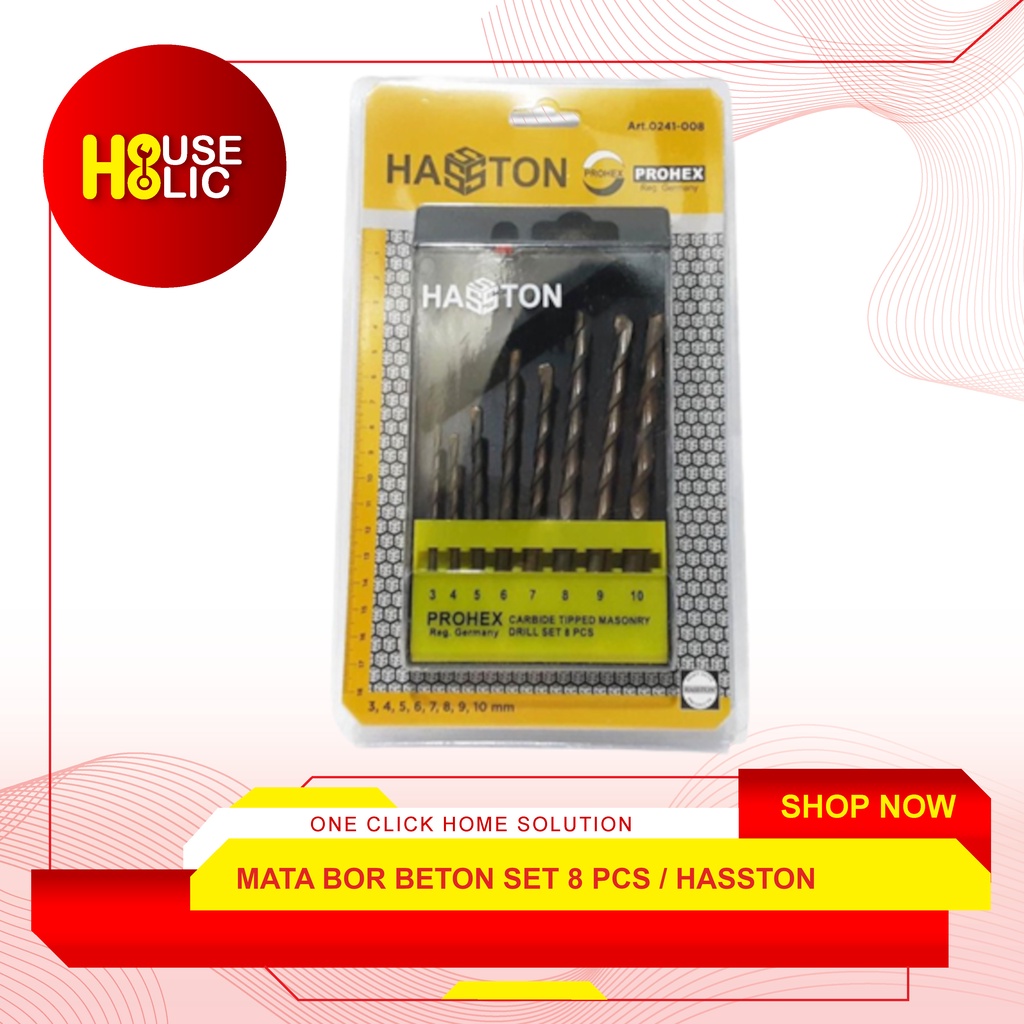 Mata Bor Beton Set 8 Pcs / Drill Bit Set Hasston 0241-008