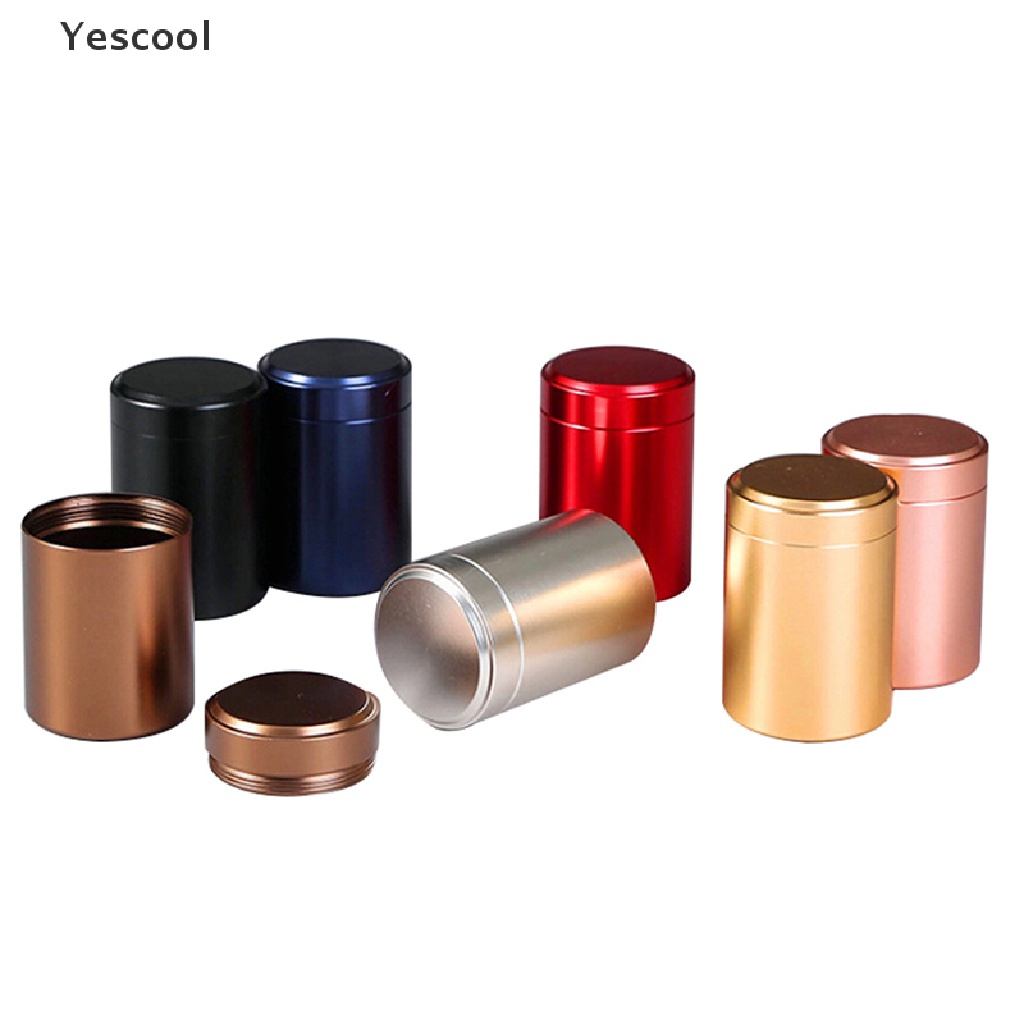 Yescool 1pc Toples Teh Herbal Kedap Udara Bahan Aluminum