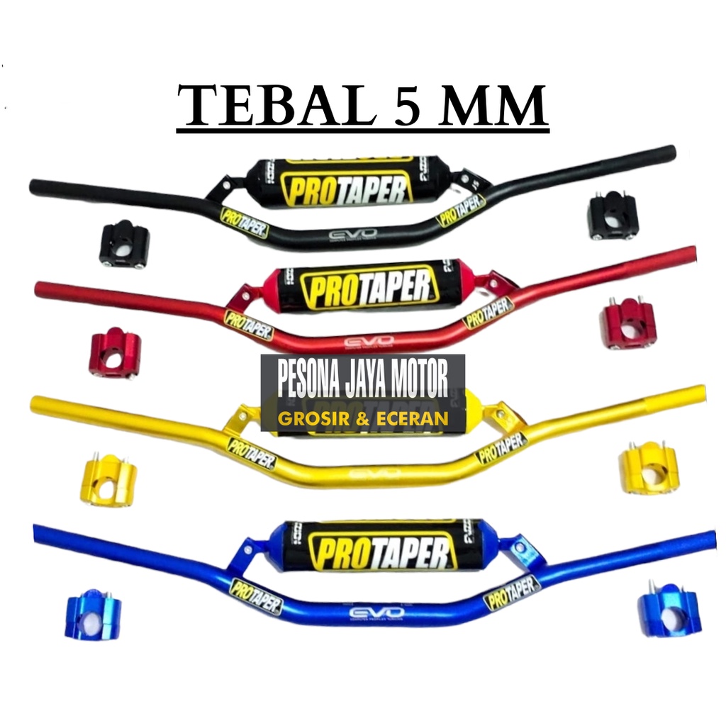 Stang Fatbar Protaper Evo Type Low Original Universal Semua Motor Klx,Crf,Trail,Cros,Vixion,Byson,Scorpio,Cb150r,Megapro,Versa,Tiger,Thuder,Nmax,Pcx,Beat Street,Xride  &amp; Motor Lain Nya