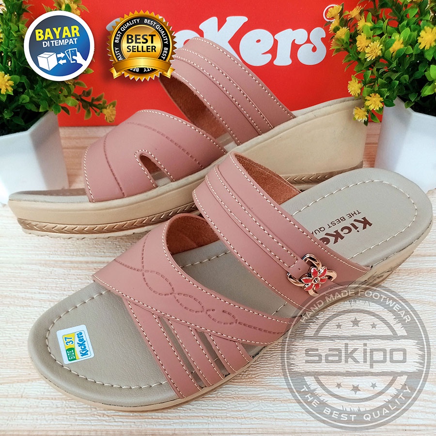 PROMO 9.9 SUPER SHOPPING DAY ! SANDAL WANITA DEWASA WEDGES BAN2 MURAH TRENDI NYAMAN DIPAKAI / SAKIPO