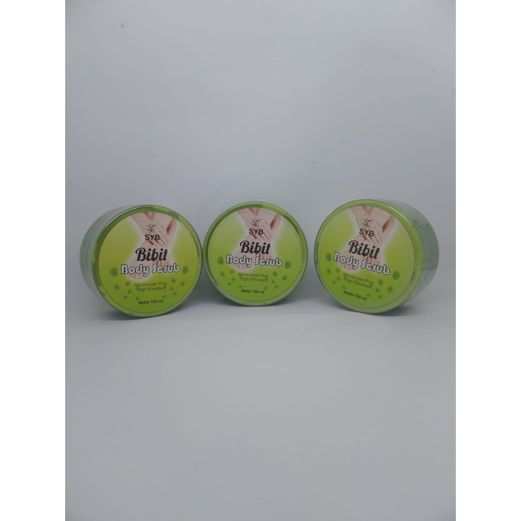 BODY SCRUB Bibit Pemutih Original SYB Bibit Body Scrub Moisturizer Plus High Emollient 100ml Mengangkat Sel Kulit Mati