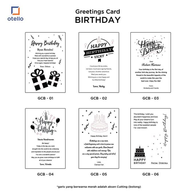 

Produk Terbaru - Kartu Ucapan Birthday / Greetings Card / Acrylic - 10 X 15 Cm, Dengan Amplop