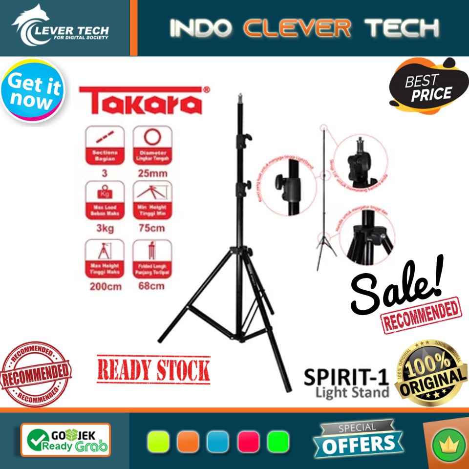 Light Stand TAKARA SPIRIT 1 tripod studio lightstand