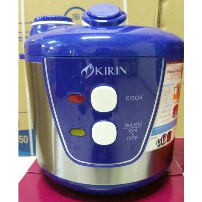KIRIN Rice Cooker KIRIN KRC-389 Panci Stainless 2 Liter - Biru, Orange