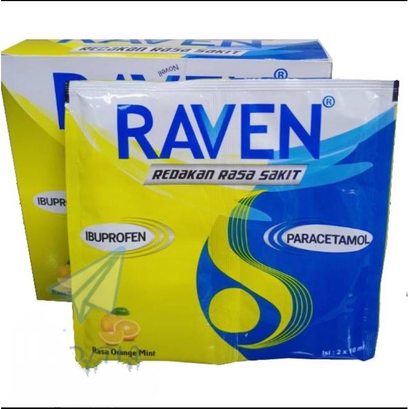 Raven Syrup - Ibuprofen dan Paracetamol - Meredakan nyeri dan demam