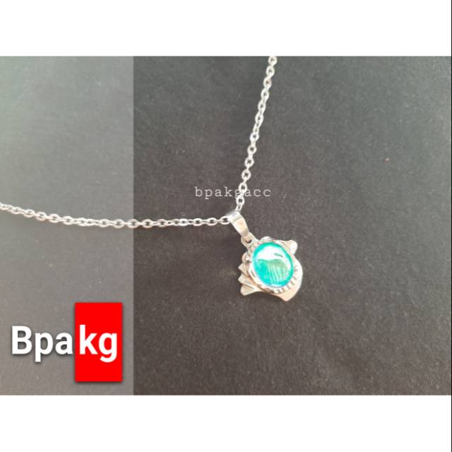 Kalung liontin kalimaya # Kalung monel besi putih asli anti karat silver murah wanita pria cantik