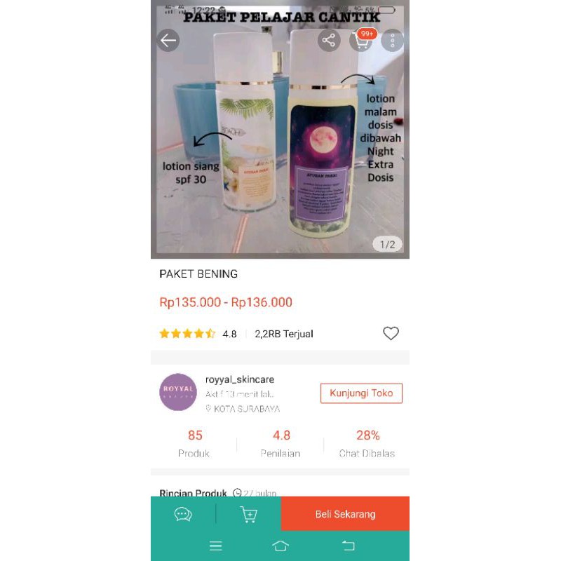 LOTION PAKET BENING by Royyal Skincare