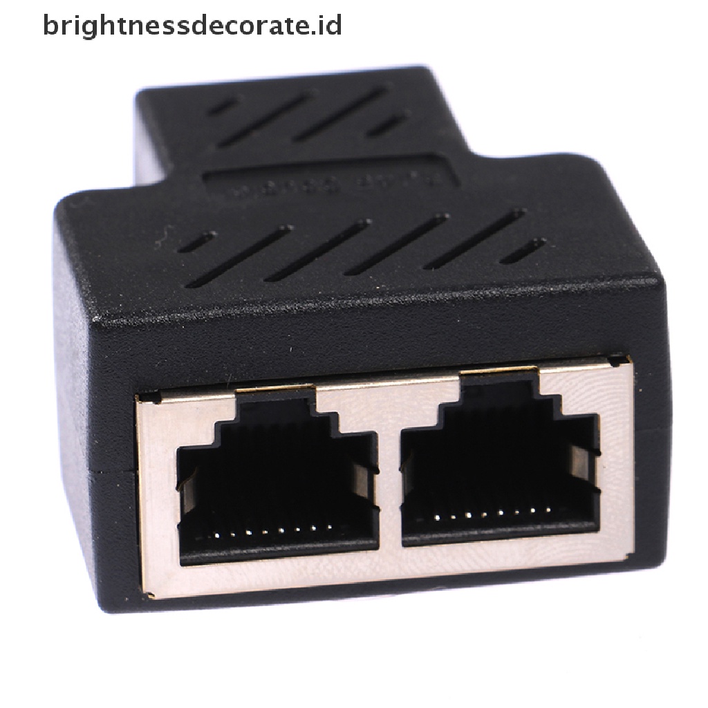 Konektor Splitter Kabel Jaringan Ethernet Rj45 Female 1 Ke 2 Arah