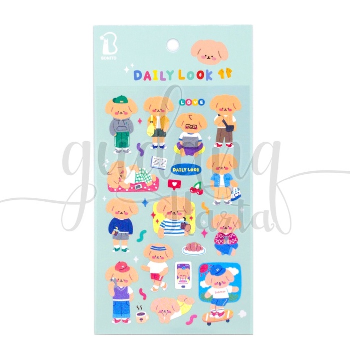 

GCC Stiker Daily Look Bear Sticker Motif Beruang Lucu DIY Scrapbook GCC 303090