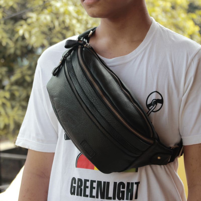 Waistbag Pusiill F7.3 /Waistbag Full Kulit Asli/Waistbag Full Kulit Sapi Asli
