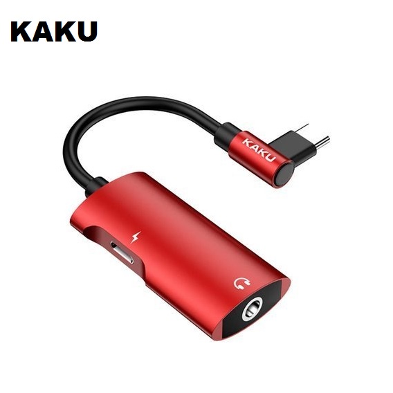 KAKU KSC377 Splitter Type C to DC 3.5mm Audio Jack Splitter 2in1