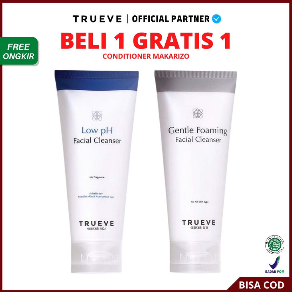 [ FREE ONGKIR ] TRUEVE Gentle Foaming / Low PH Facial Cleanser Facial wash Face wash