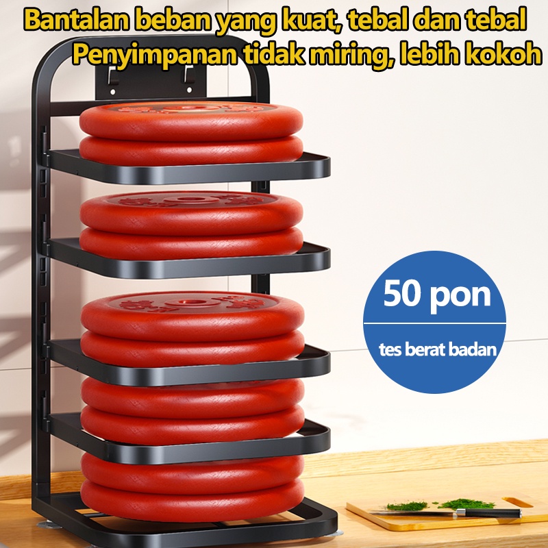 (COD)Wastafel Dapur Di Bawah Rak Rak Pot Kabinet Atas Rak Panci Multi Fungsi 4/5 Tingkat