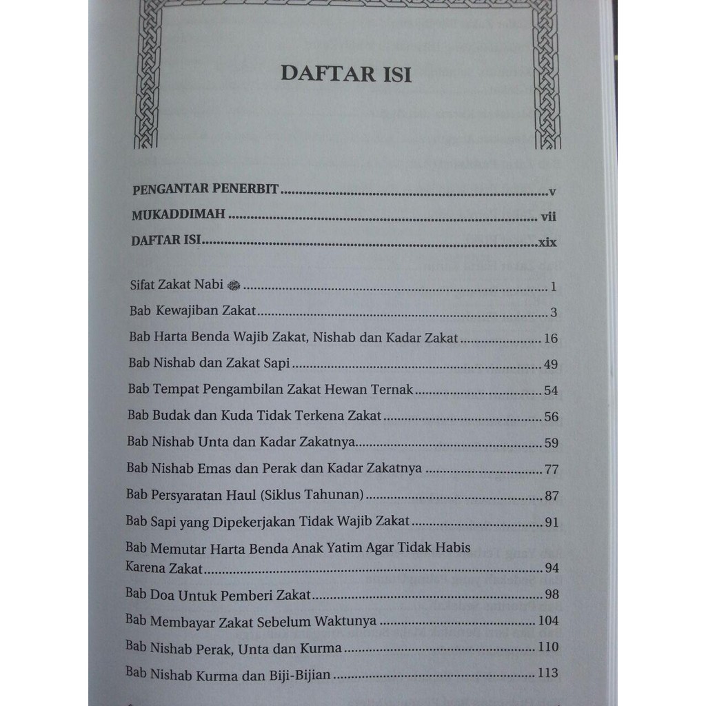 Buku Sifat Zakat Nabi