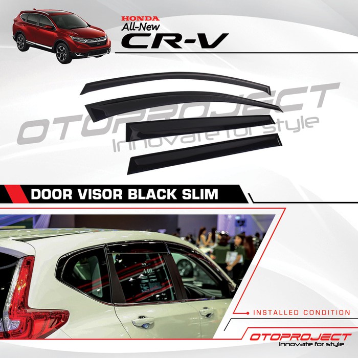 Door Visor - Talang Air Black Slim CRV Turbo 2017
