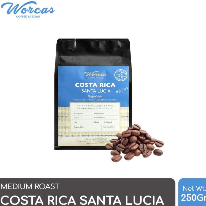 

[COD] WORCAS Arabica Costa Rica Santa Lucia 250 Gram - Medium Roast [COD]
