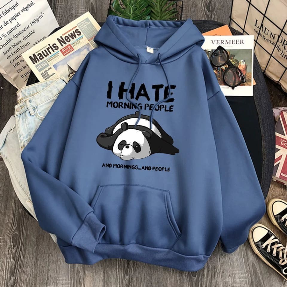 Sweater Hoodie I HATE MORNING PEOPLE