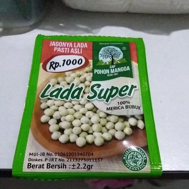 

Bumbu Lada Super Serbuk Cap Pohon Mangga 2,2g