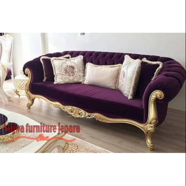 SOFA UKIR FURNITURE JEPARA SOFA UKIR LUXURY GOLD PREMIUM SOFA TAMU MEWAH