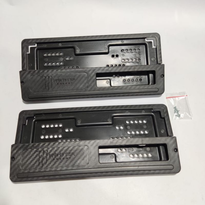 Tempat dudukan monster carbon tatakan plat motor Honda universal
