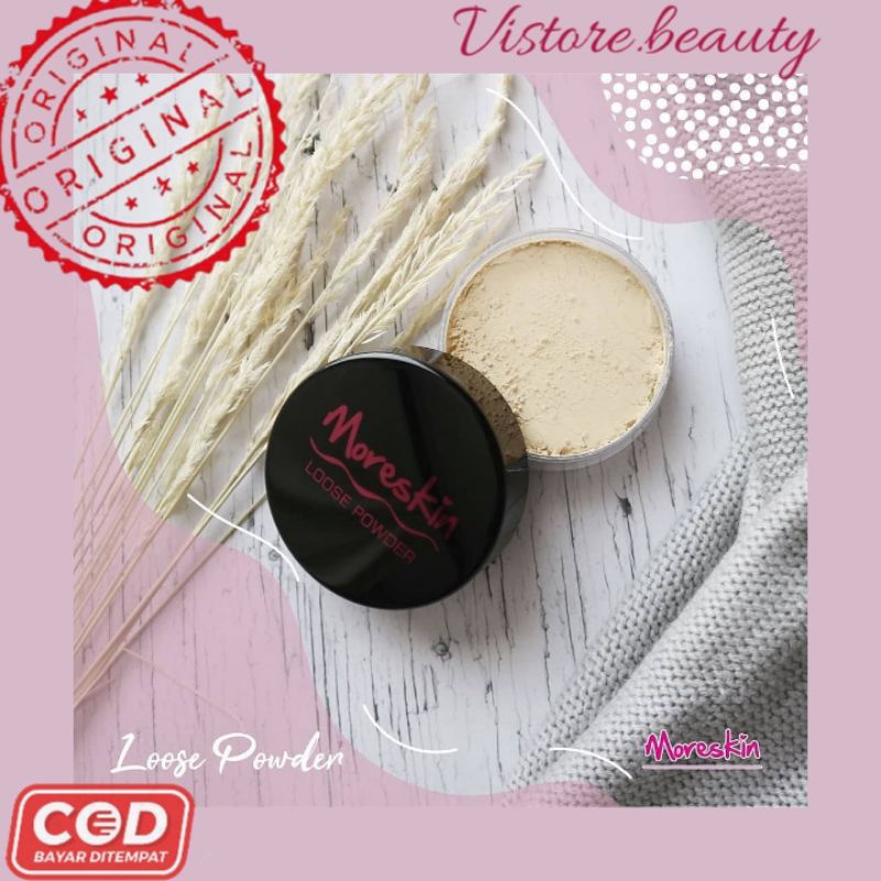 MORESKIN LOOSE POWDER NATURAL 100% ORIGINAL / MORESKIN BEDAK TABUR / SKINCARE AMAN / MORESKIN NASA