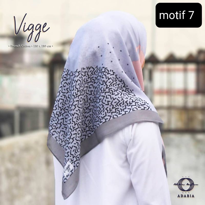 Hijab segiempat  Vigge motif by Adabia mufler