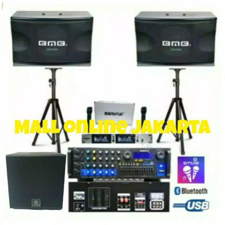 Paket Karaoke speaker bmb 10 inch subwoofer 12 inch original sound syst