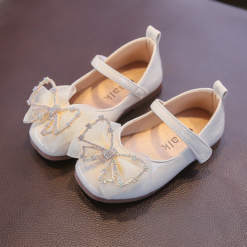 SH28-Sepatu Pesta Anak Perempuan Tile Princess Bow