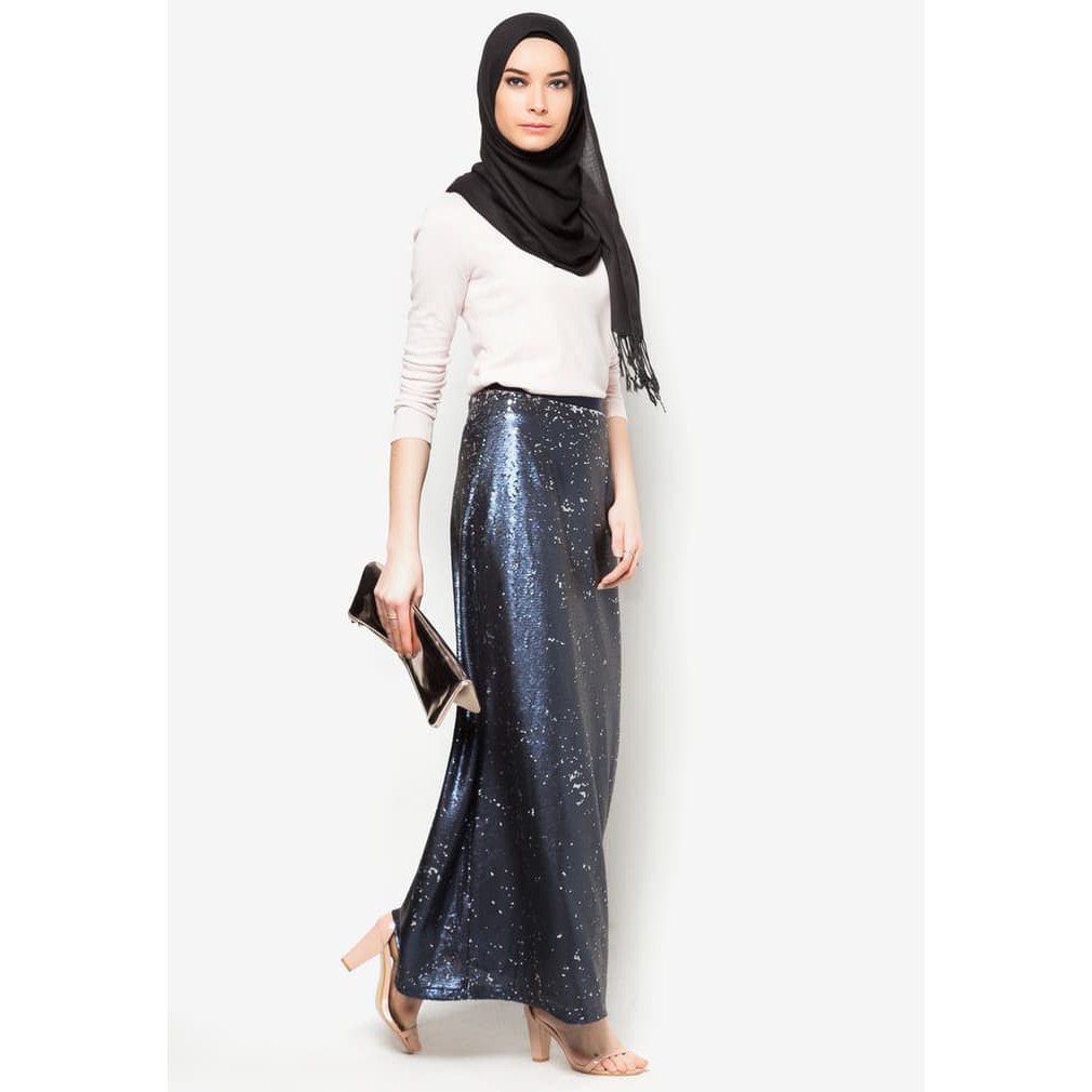 Zalia - Rok Pesta Branded A-Line Sequin Skirt Original